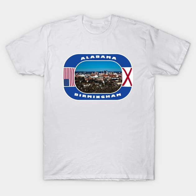 Alabama, Birmingham City, USA T-Shirt by DeluxDesign